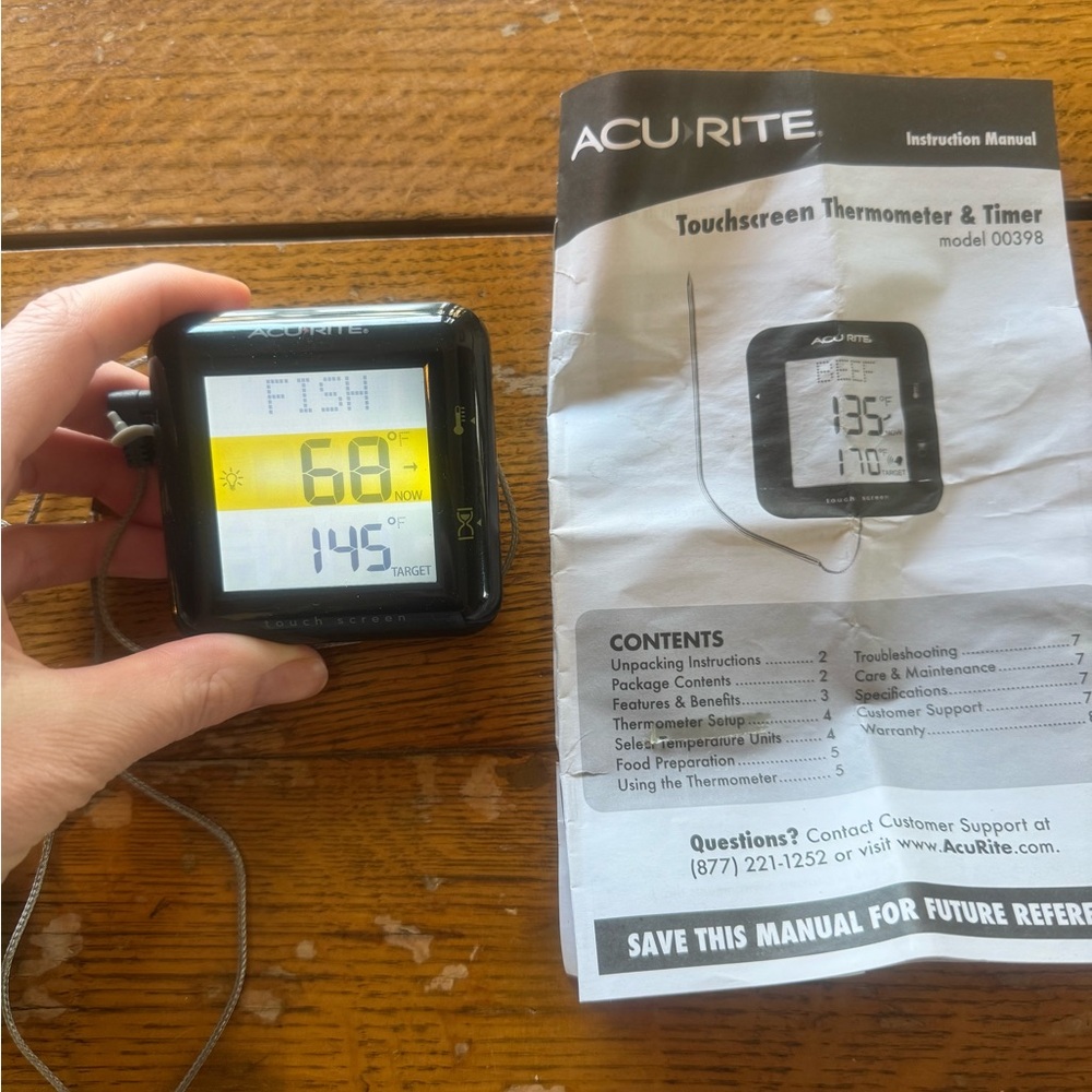 AcuRite Touchscreen Thermometer & Timer - Picture 2 of 4
